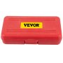 Estuche con juego de vasos para filtro de aceite VEVOR de color rojo con etiqueta de marca amarilla.