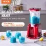 Máquina de granizados VEVOR para el hogar, con tanque de 940 ml, ideal para margaritas, batidos y bebidas congeladas con materiales de calidad alimentaria, ideal para fiestas infantiles, color rojo