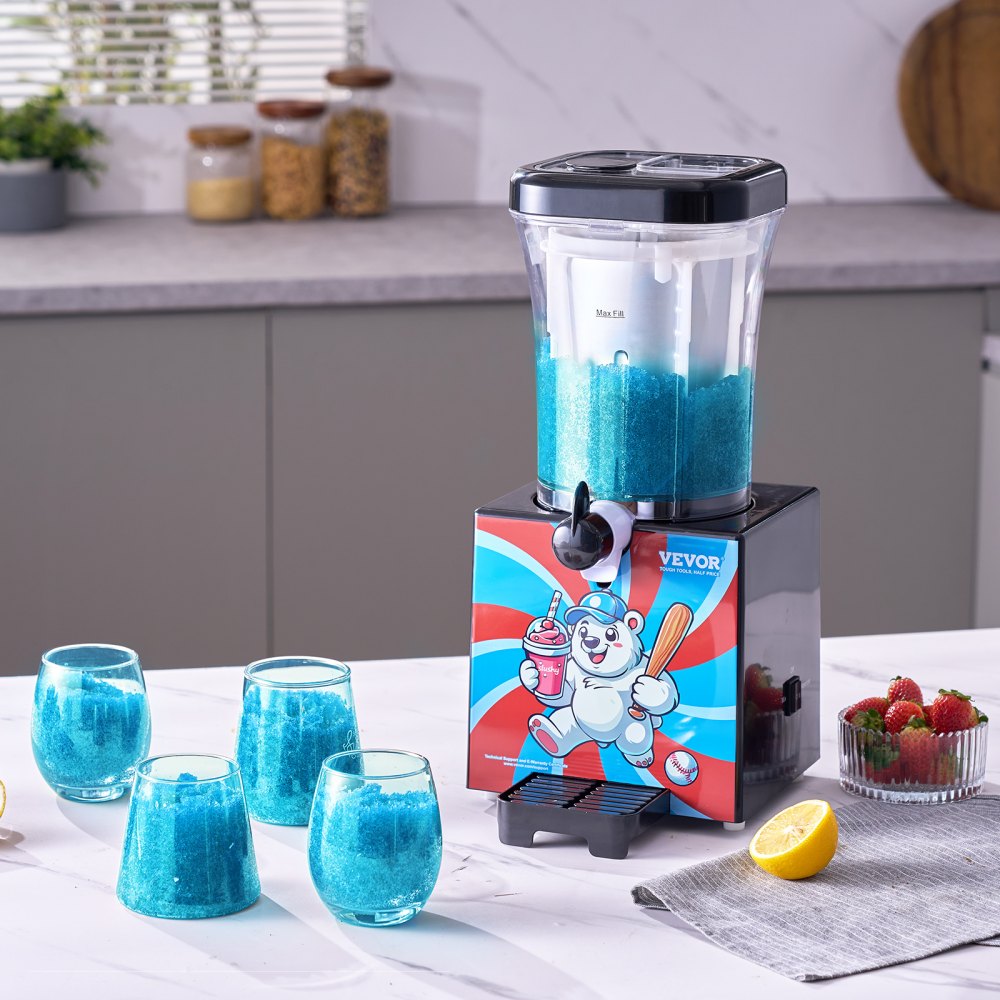 Máquina de granizados VEVOR para el hogar, con tanque de 940 ml, para margaritas, batidos y bebidas congeladas con materiales de calidad alimentaria, ideal para fiestas infantiles, color negro