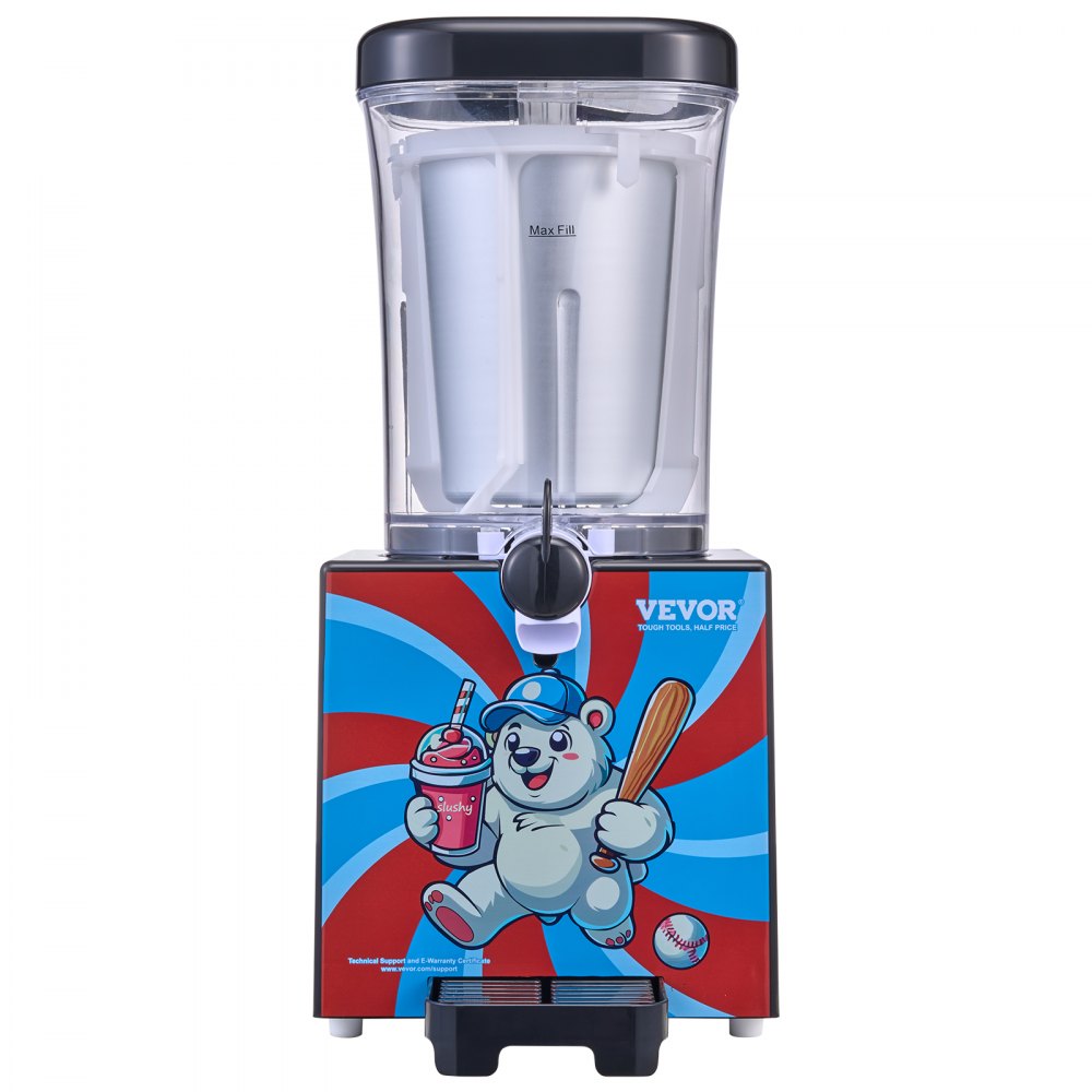 Máquina de granizados VEVOR para el hogar, con tanque de 940 ml, para margaritas, batidos y bebidas congeladas con materiales de calidad alimentaria, ideal para fiestas infantiles, color negro