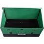 VEOVR Outdoor Storage Box, 150 Gallon Waterproof PE Tarpaulin Deck Box with Galvanized Frame, All-Weather Protection & Portable, for Camping, Garden, Poolside, and Yard, Brown & Blue
