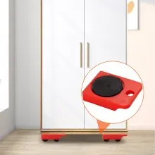 VEVOR Furniture Dolly, paquete de 4 deslizadores de plástico para mover muebles con 4 ruedas de PP y tapa antideslizante de rotación de 360°, juego de herramientas para mover muebles pesados, refrigerador, sofá, capacidad de 250 libras