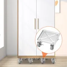 VEVOR Carro para muebles, carros para mover muebles con ruedas giratorias de PP de 360° y panel de acero al carbono, juego de herramientas para mover muebles pesados, refrigerador, sofá, capacidad de