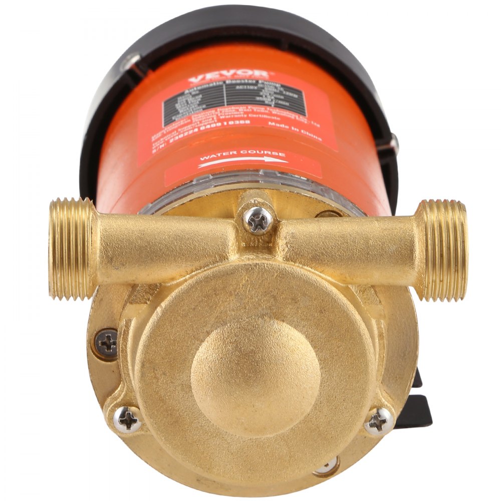 VEVOR Bomba de Refuerzo de Presión de Agua de 120 W, 110 V CA, 396 GPH, 21,75 PSI, Caudal Máximo de 25 L/min, Bomba de Refuerzo de Ducha con Interruptor de Flujo de Agua, para Ducha de Toda la Casa