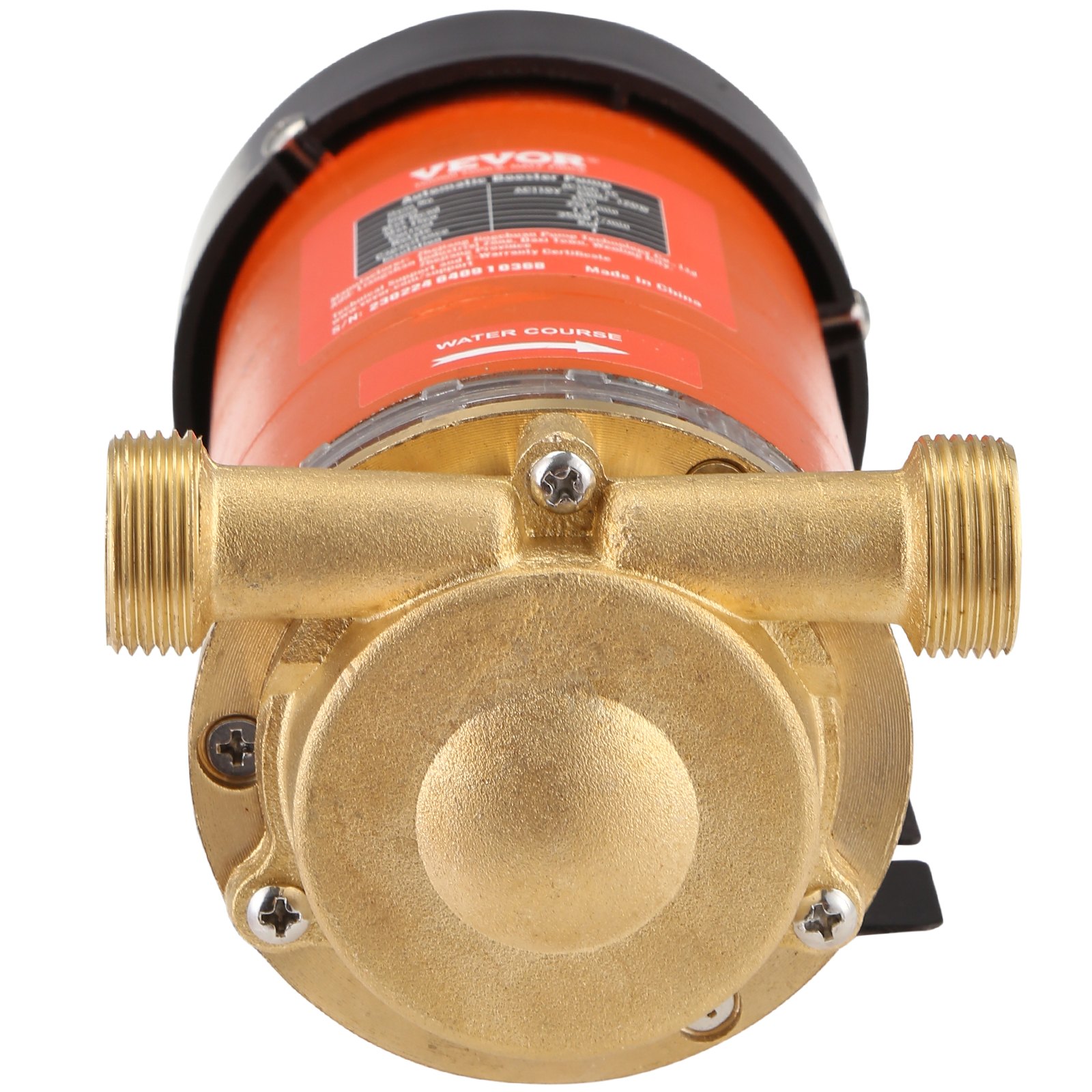 VEVOR Bomba de Refuerzo de Presión de Agua de 120 W, 110 V CA, 396 GPH, 21,75 PSI, Caudal Máximo de 25 L/min, Bomba de Refuerzo de Ducha con Interruptor de Flujo de Agua, para Ducha de Toda la Casa