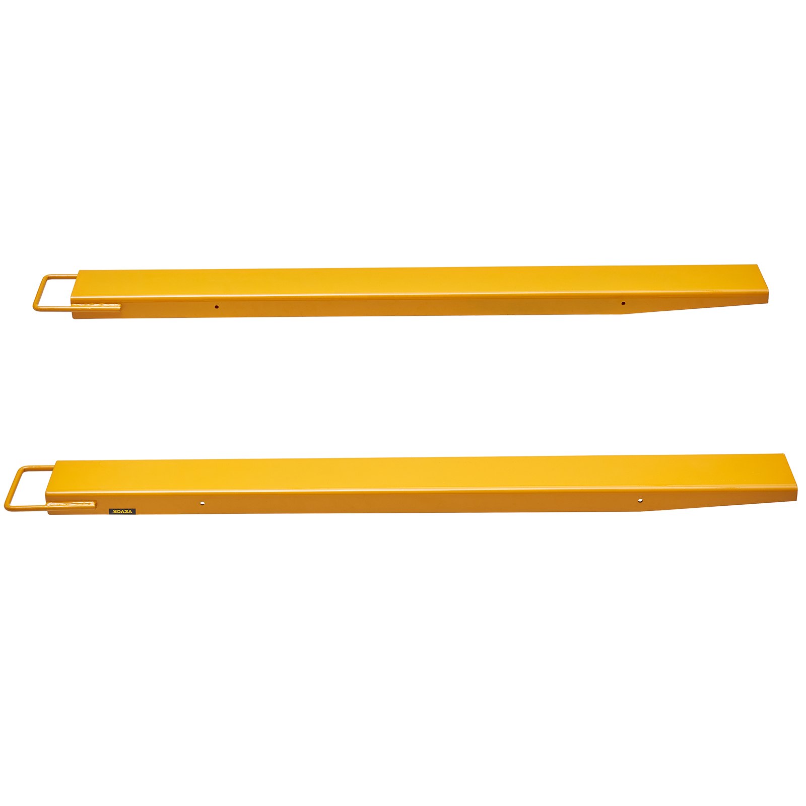 Extensiones de horquilla para palés VEVOR, 152 cm de largo y 11,4 cm de ancho, de acero al carbono de alta resistencia para montacargas, 1 par, accesorios industriales para montacargas, color amarillo