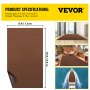 VEVOR Alfombra marina, alfombra para barcos de 6 x 18 pies, alfombra para barcos de color marrón oscuro, alfombra marina para interiores y exteriores con respaldo de TPR impermeable, rollo de alfombra