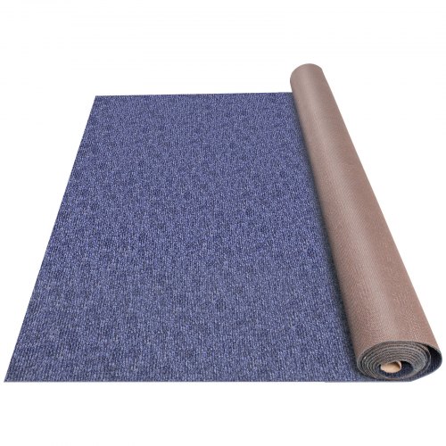 VEVOR Alfombra Interior y Exterior Alfombra TPR 1,8x4 m para Patio Terraza Azul