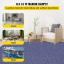 VEVOR Alfombra Interior y Exterior Alfombra 1,8x5,5 m para Patio y Terraza, Azul