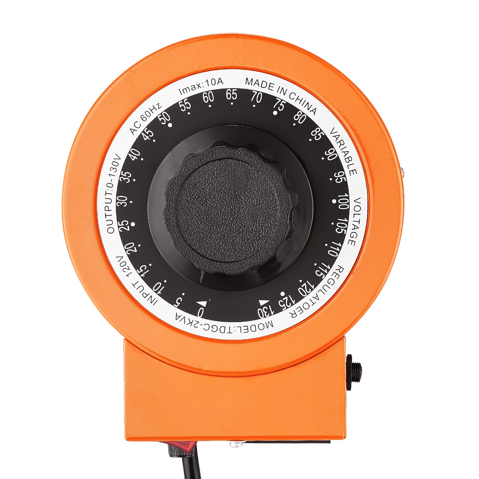 VEVOR Transformador de Voltaje Variable Automático 2000 VA, 15,3 A, Entrada 110 V, Salida 0-130 V, Regulador de Voltaje de CA, Pantalla LCD, 4 Fusibles Adicionales e Interruptor de Control Térmico