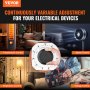 Transformador de voltaje VEVOR para control de temperatura, velocidad, brillo y voltaje con dial ajustable.