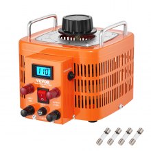 VEVOR Transformador de voltaje variable automático de 3000 VA, 23 A, entrada de 110 V, regulador de voltaje de CA de salida de 0-130 V, con pantalla LCD, 4 fusibles adicionales, interruptor de control térmico para el hogar, oficina industrial