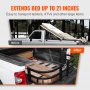Extensor de cama de camión VEVOR, extensor de puerta trasera retráctil de aluminio, 55.5"-68", se adapta a Ford Super Duty, F150, Dodge Ram 1500/2500/3500, Toyota Tundra, Nissan Titan, Chevrolet Silverado, GMC Sierra