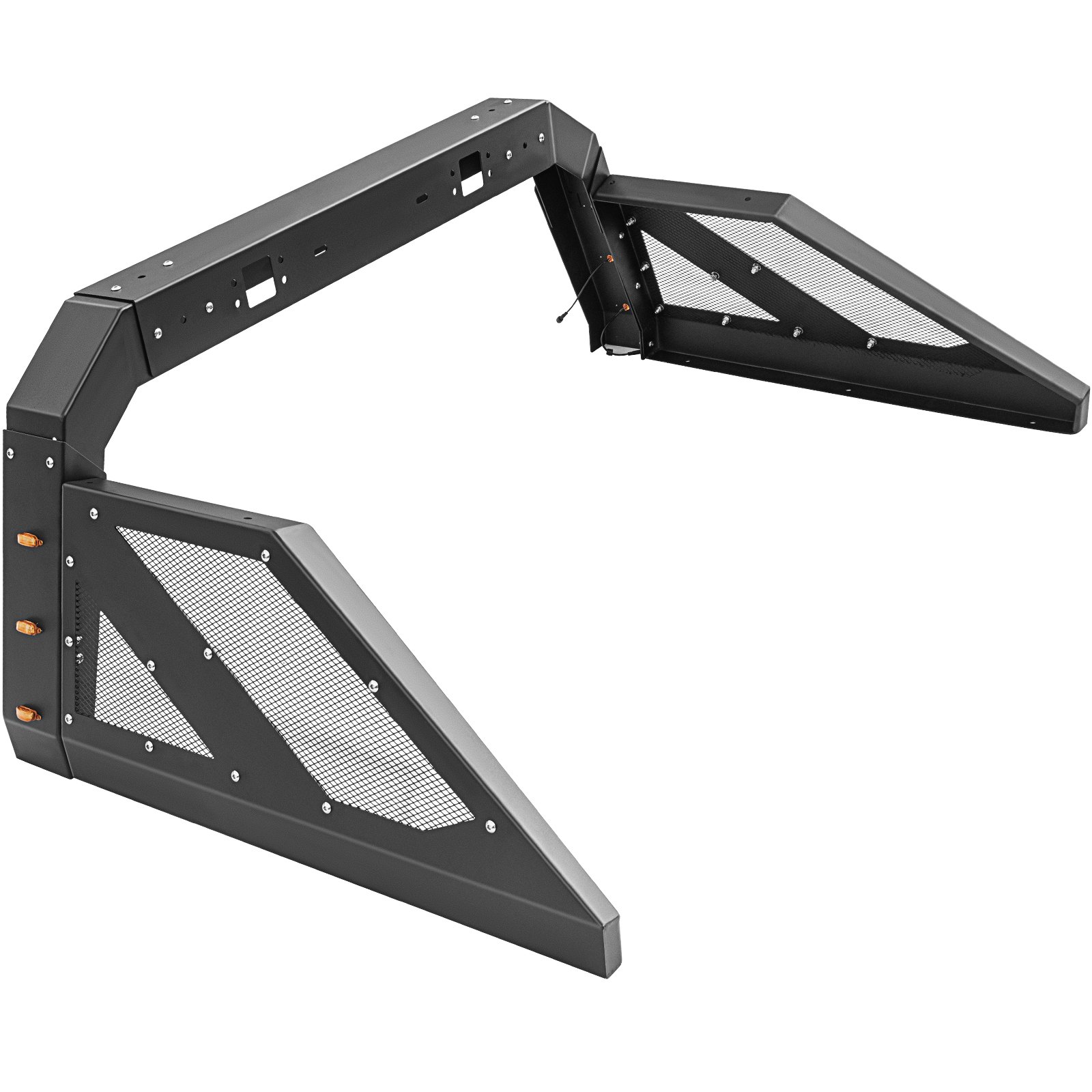 VEVOR Truck Roll Bar Chase Rack ajustable con 6 luces de posición laterales auxiliares ámbar, ajuste universal para camionetas