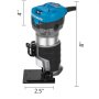 VEVOR Compact Router 1.25HP With Fixed Base, Plunge Base and Tilt Base, Variable Speed Wood Router Kit Max Torque 30,000RPM 800W For Woodworking & Furniture Manufacturing