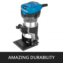 Enrutador compacto VEVOR 1.25HP con base fija, base de inmersión y base inclinable, kit de enrutador de madera de velocidad variable Torque máximo 30,000RPM para carpintería y fabricación de muebles