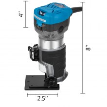 Enrutador compacto VEVOR 1.25HP con base fija, base de inmersión y base inclinable, kit de enrutador de madera de velocidad variable Torque máximo 30,000RPM para carpintería y fabricación de muebles