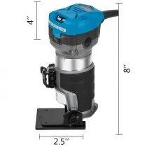 Enrutador compacto VEVOR 1.25HP con base fija, base de inmersión y base inclinable, kit de enrutador de madera de velocidad variable Torque máximo 30,000RPM para carpintería y fabricación de muebles