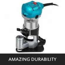 VEVOR Rifilatore Fresatrice Verticale  10000-30000 giri / min, Router Compatto con 2 Basi Installazione a Velocità Variabile Soft Start 710W Base Offset a Base Fissa
