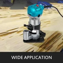 VEVOR Rifilatore Fresatrice Verticale  10000-30000 giri / min, Router Compatto con 2 Basi Installazione a Velocità Variabile Soft Start 710W Base Offset a Base Fissa