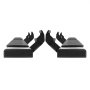 Estribos VEVOR de 15 cm (6") compatibles con Ford F150 Crew Cab 2015-2023/Ford F-250 F-350 Super Duty Crew Cab 2017-2023, estribos laterales de acero inoxidable 201, capacidad de 226 kg (500 lb), 2 piezas