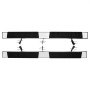 Estribos VEVOR de 15 cm (6") compatibles con Ford F150 Crew Cab 2015-2023/Ford F-250 F-350 Super Duty Crew Cab 2017-2023, estribos laterales de acero inoxidable 201, capacidad de 226 kg (500 lb), 2 piezas