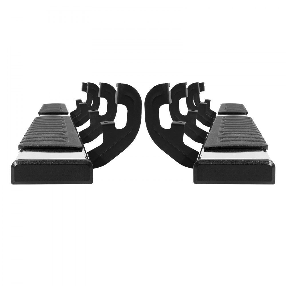 Estribos VEVOR de 6 pulgadas, compatibles con Chevy Silverado/GMC Sierra 1500 (2019-2023) y Silverado/Sierra 2500/3500HD Crew Cab (2020-2024), de acero inoxidable 201, 2 piezas, capacidad de carga de 500 libras.