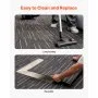 VEVOR Alfombra modular reutilizable de 61 x 61 cm, 24 unidades, para uso comercial, suave, acolchada, sin costuras, para sala de estar, dormitorio, oficina, interior, color gris