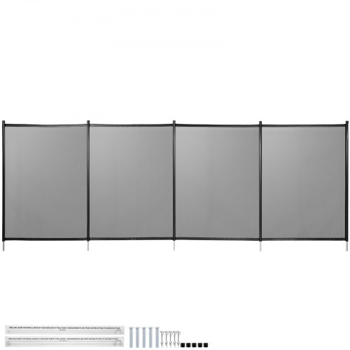 Valla de piscina VEVOR para piscinas enterradas, 4' x 12' - Valla de piscina, barrera de malla negra - Valla de piscina extraíble DIY, con kit de sección (4' x 12')