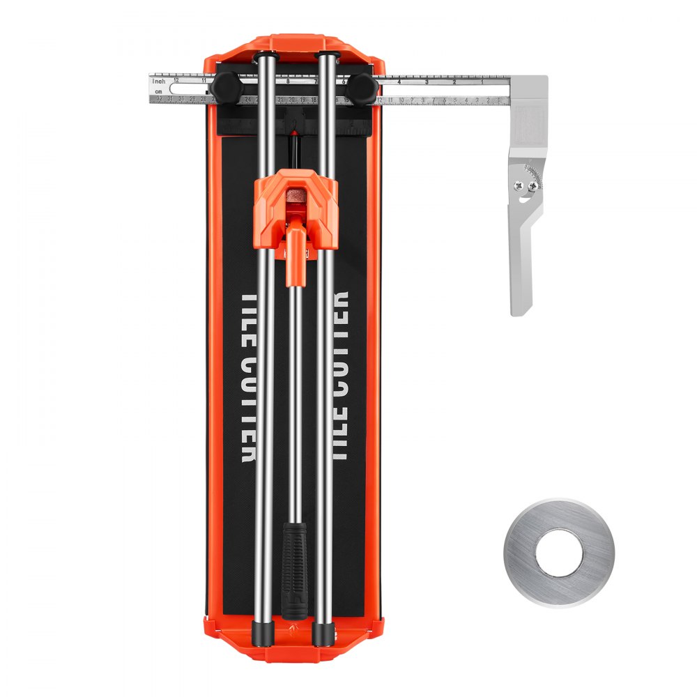 VEVOR 17-Inch Manual Tile Cutter for Wall & Polished Tiles,Double Rails for Precise Cutting, Tungsten Carbide Wheel,Non-Slip Handle,Anti-Displacement Pressure Rod,Precise Cuts for Pros & Beginners