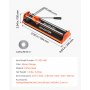 VEVOR 17-Inch Manual Tile Cutter for Wall & Polished Tiles,Double Rails for Precise Cutting, Tungsten Carbide Wheel,Non-Slip Handle,Anti-Displacement Pressure Rod,Precise Cuts for Pros & Beginners