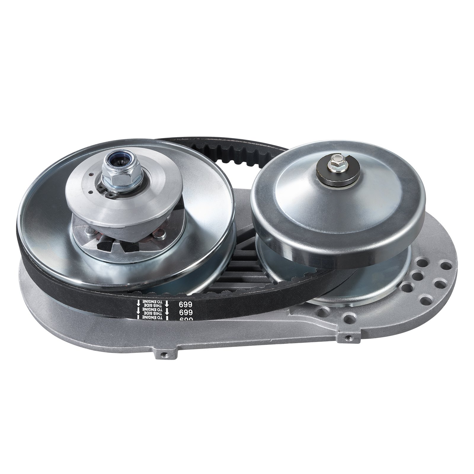 Embrague de transmisión VEVOR, motor de 2-8 HP, embrague de transmisión de alta resistencia de 2000 RPM con ruedas de diseño asimétrico y correa de goma robusta, embrague resistente y duradero con accesorios completos, apto para varios motores.