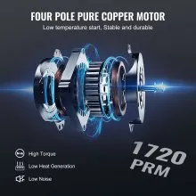 VEVOR 1/4 HP 4.5 CFM AC Bomba de vacío y juego de manómetro, paleta rotativa de una sola etapa HVAC bomba de vacío de aire A/C kit de refrigerante conjunto de manómetro, con bolsa de transporte de man