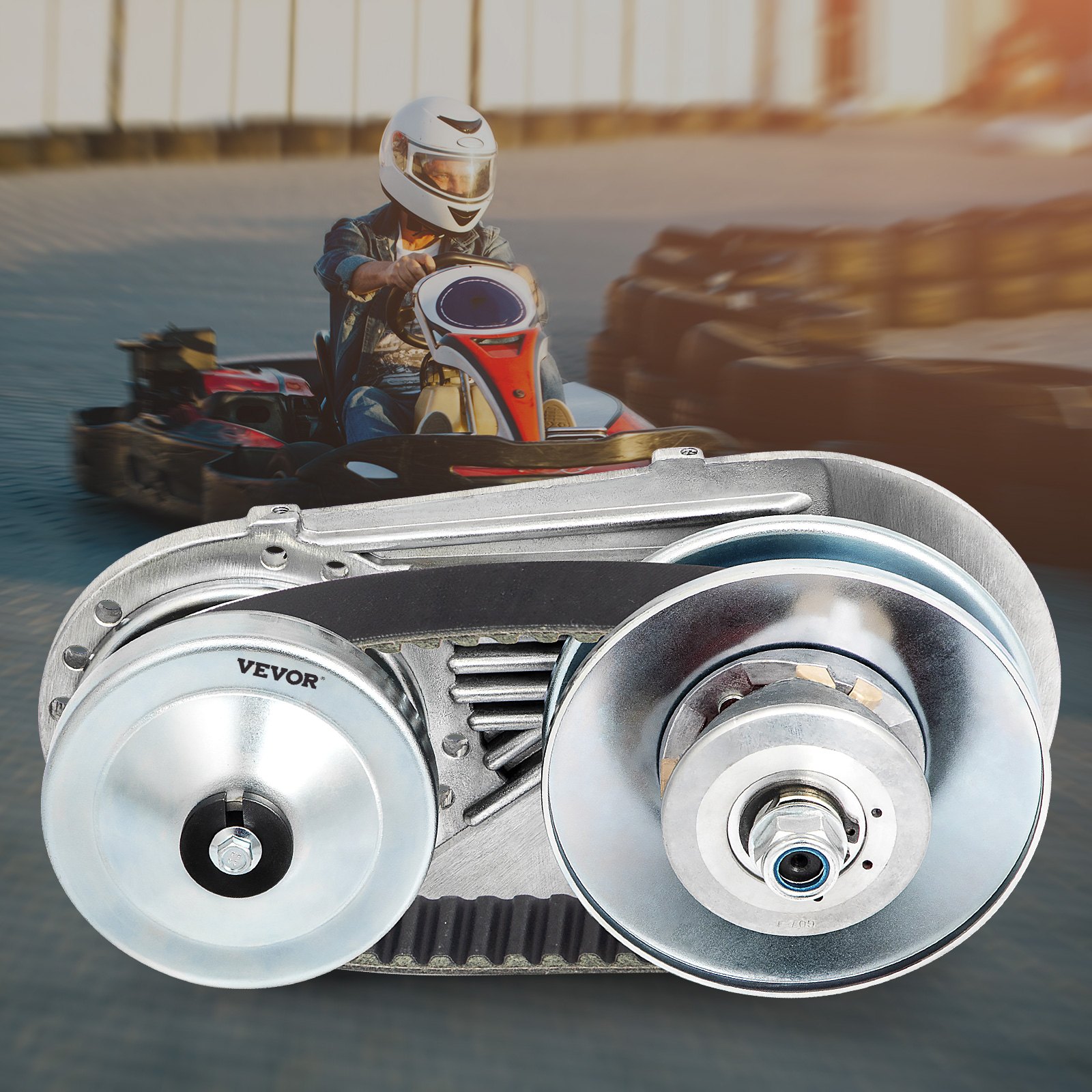 Kit convertidor de par para karts VEVOR: primer plano con un kart al fondo.