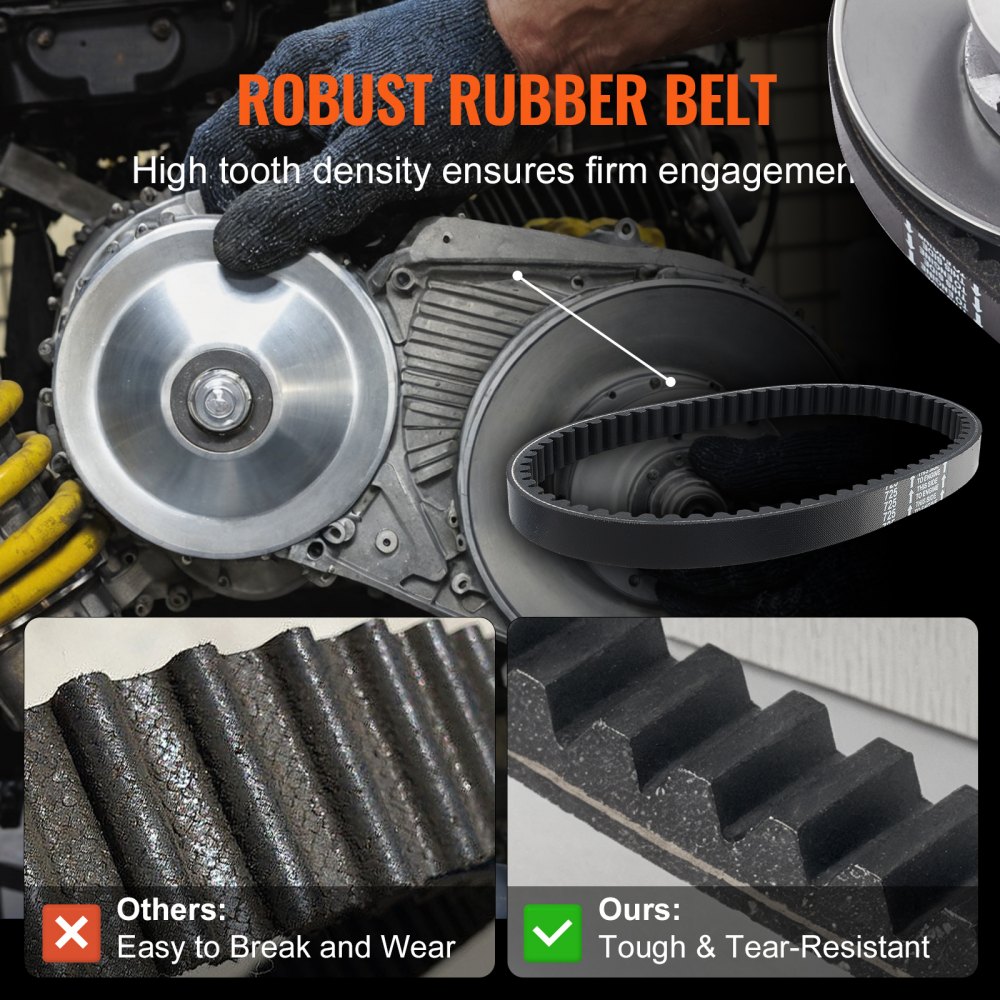 Convertidor de par para karts VEVOR, kit de embrague de 3/4", repuesto de polea asimétrica serie 30 con correa de transmisión, para motores pequeños de 2 a 8 HP, reemplaza Comet 219552, Manco 5957 y Yerf Dog Q43201W