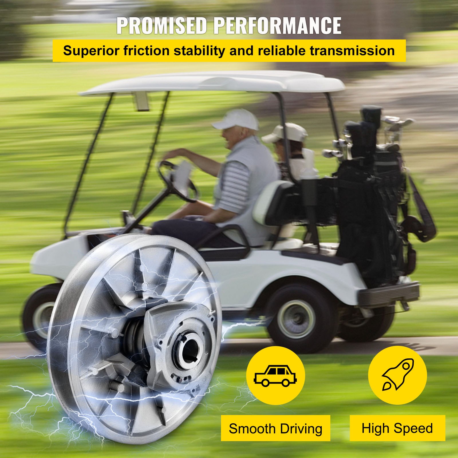Embrague de carrito de golf VEVOR que garantiza una conducción suave y alta velocidad con una transmisión confiable.