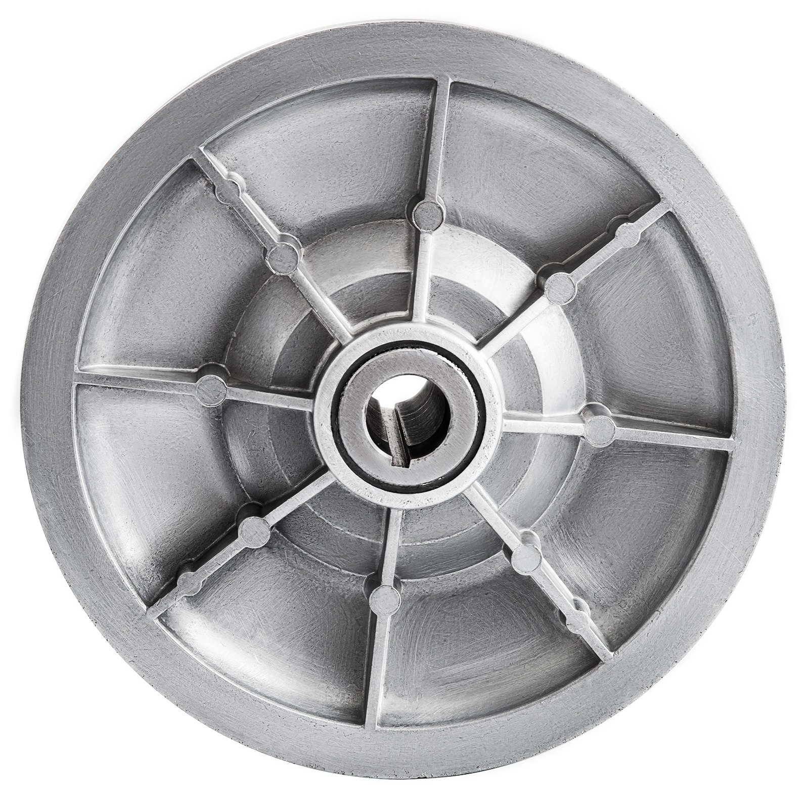 Embrague de carrito de golf VEVOR de metal circular con radios radiales y orificio central.