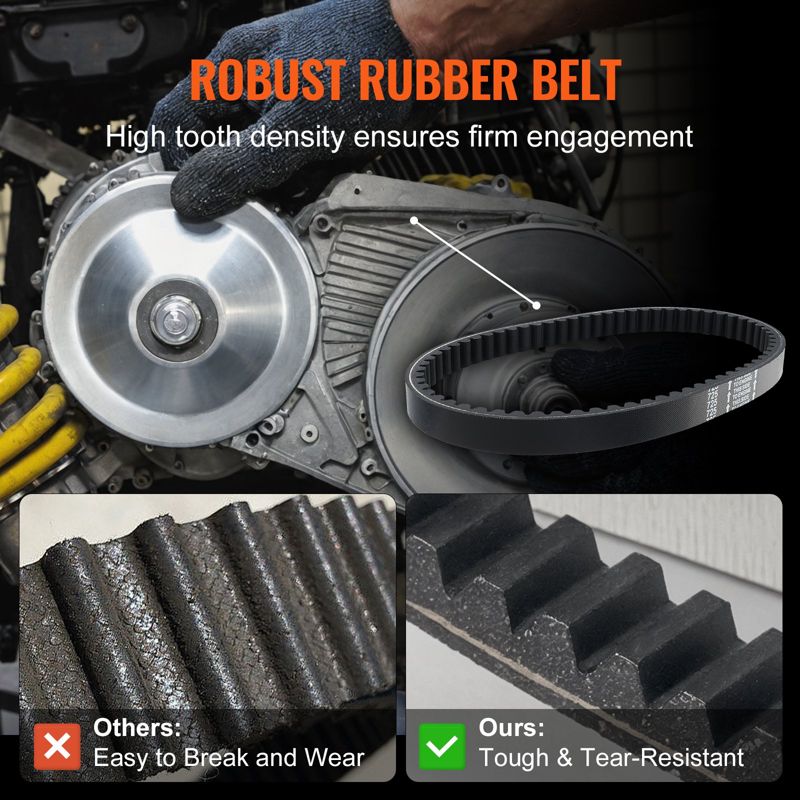Embrague de transmisión VEVOR, motor de 2-8 HP, embrague de transmisión de alta resistencia de 2000 RPM con ruedas de diseño asimétrico y correa de goma robusta, embrague resistente y duradero con accesorios completos, apto para varios motores.