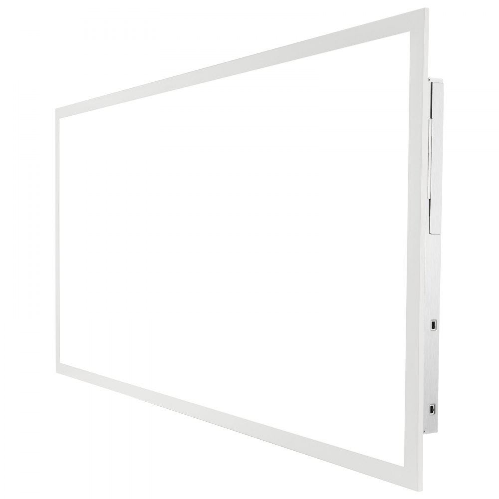 Lámpara de panel plano LED VEVOR con elegante marco blanco y perfil delgado para soluciones de iluminación modernas.