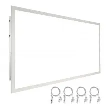 VEVOR 1 paquete de luz LED de panel plano de 2 x 4 pies, 6000 lm 50 W, lámpara de techo LED de montaje en superficie con temperatura de color ajustable 3500 K/4000 K/5000 K, ultra delgada para el hogar, probado según los estándares