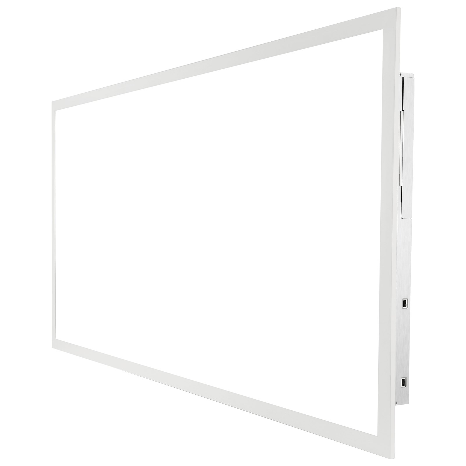 Lámpara de panel plano LED VEVOR con elegante marco blanco y perfil delgado para soluciones de iluminación modernas.