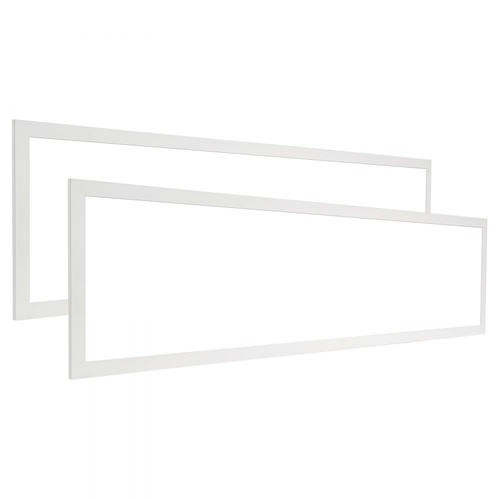 VEVOR Paquete de 2 luces LED de panel plano de 1 x 4 pies, 6600 lm 55 W, lámpara de techo LED de montaje en superficie con temperatura de color ajustable 3500 K/4000 K/5000 K para el hogar, oficina, aula, probado según los estándares