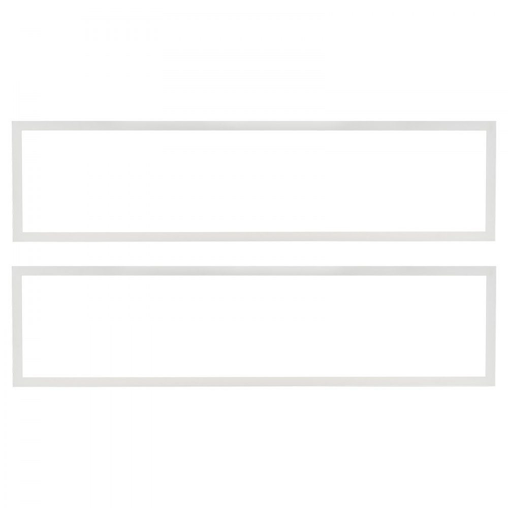 VEVOR Paquete de 2 luces LED de panel plano de 1 x 4 pies, 6600 lm 55 W, lámpara de techo LED de montaje en superficie con temperatura de color ajustable 3500 K/4000 K/5000 K para el hogar, oficina, aula, probado según los estándares