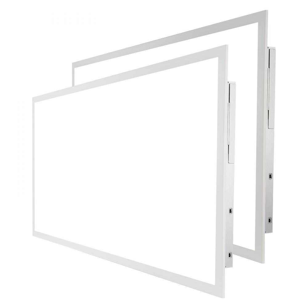 Lámpara de panel plano LED VEVOR blanca con marco fino, que se muestra en un juego de dos. Ideal para interiores modernos.