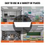 luces de techo VEVOR en casa, tienda, oficina y escuela, ideales para múltiples espacios.