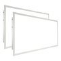 Par de luces LED de panel plano VEVOR con marcos blancos delgados, vista en ángulo que muestra un diseño elegante.