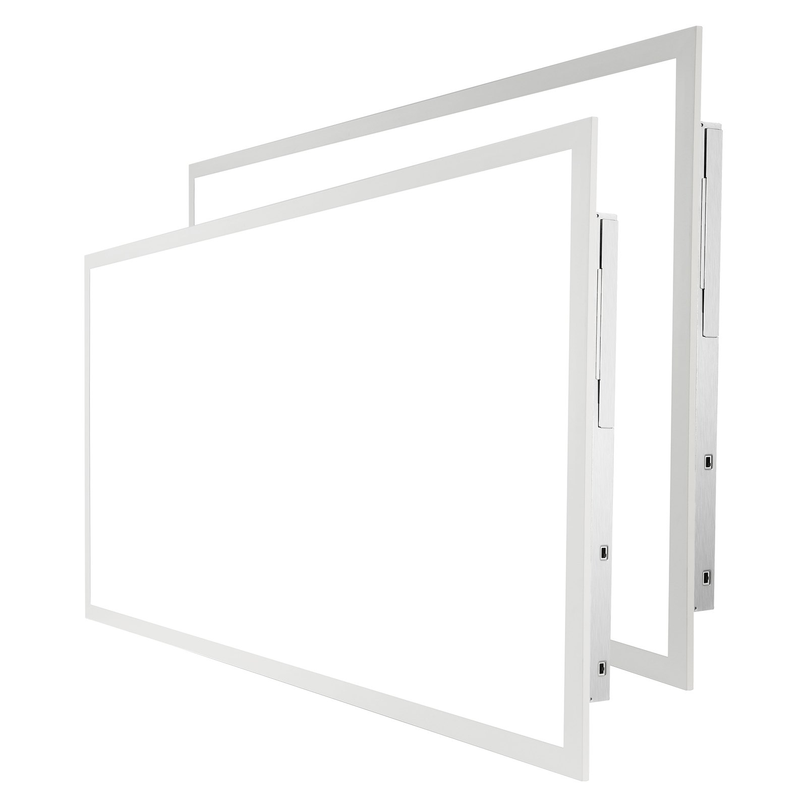 Lámpara de panel plano LED VEVOR blanca con marco fino, que se muestra en un juego de dos. Ideal para interiores modernos.