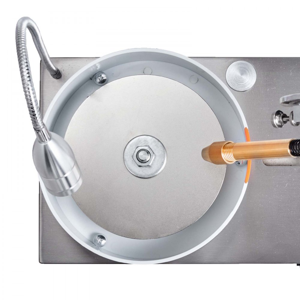 Máquina de facetado de gemas VEVOR, pulidora de jade de 180 W, velocidad de rotación ajustable de 0 a 2980 RPM, pulidora angular de gemas con manipulador mecánico preciso y escala para gemas de jade y cristal.