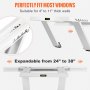 Soporte de soporte para aire acondicionado VEVOR, máx. Capacidad de carga de 220 libras, construcción de acero resistente, CA sin taladrar, fácil instalación, se adapta a ventanas individuales o dobles, hogar y vehículos recreativos, color blanco