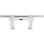 Soporte de aire acondicionado VEVOR en color blanco con brazos ajustables y patas sólidas para mayor estabilidad.